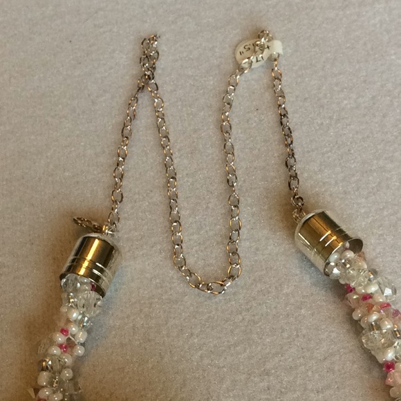 FINAL SALE PRICE Handmade OOAK Woven Bead Necklace & Earring Set - Picture 3 of 4